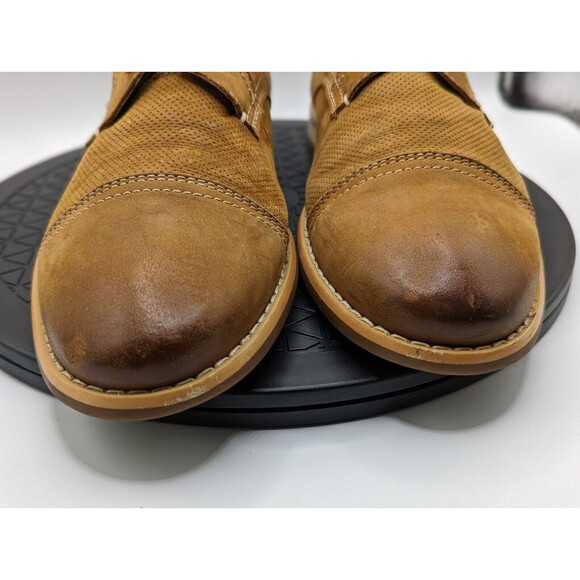 Steve Madden Loafers Oxford Mens 8 Leather Lace Up Camel Brown main image 5